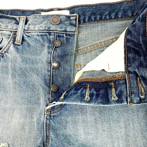 Free People Cut Off High Rise Frayed Camp Shorts - Picture 7 of 11